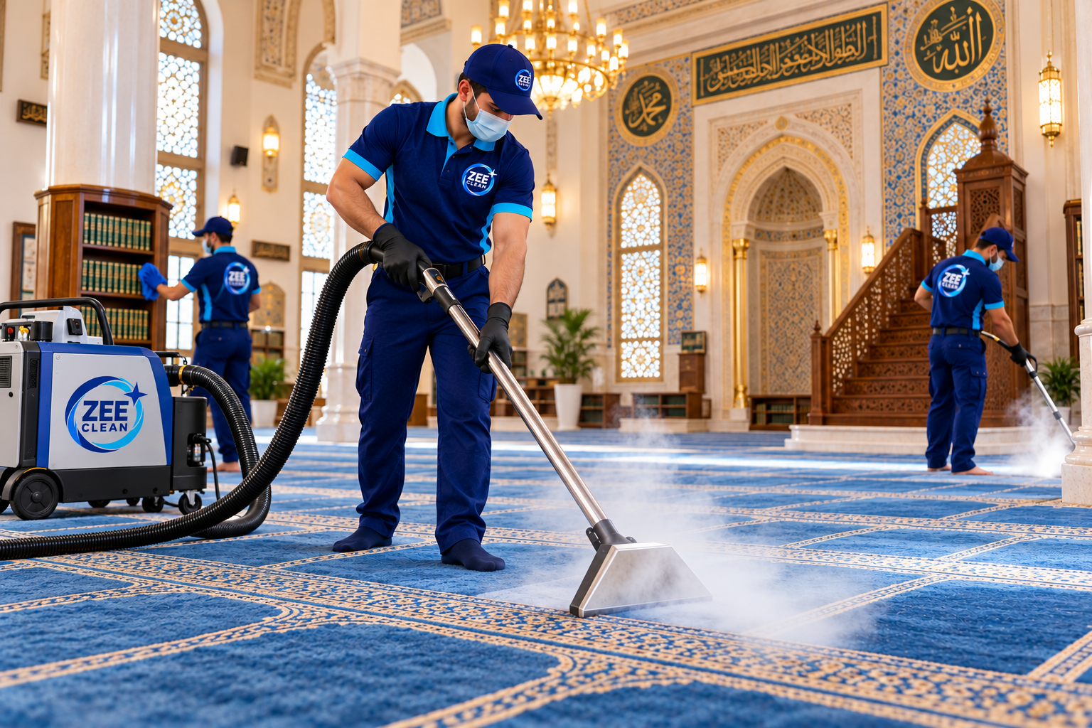 تنظيف احترافي لمسجد فاخر